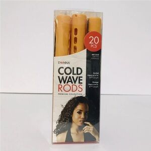 Donna Traditional Cold Wave Rods w/ Rubber Band, Orange/Orchid, 20 count- New